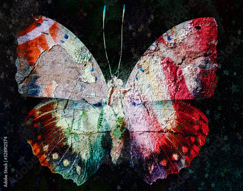 Grunge butterfly