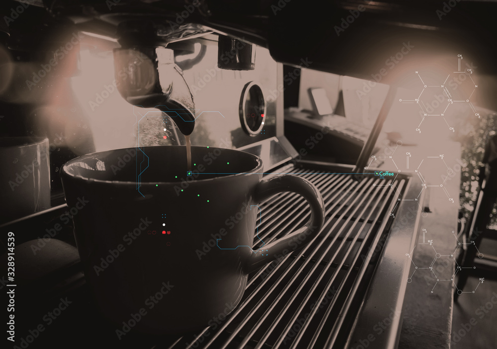 Scanning Ui for espresso pouring from coffee machine by Professional