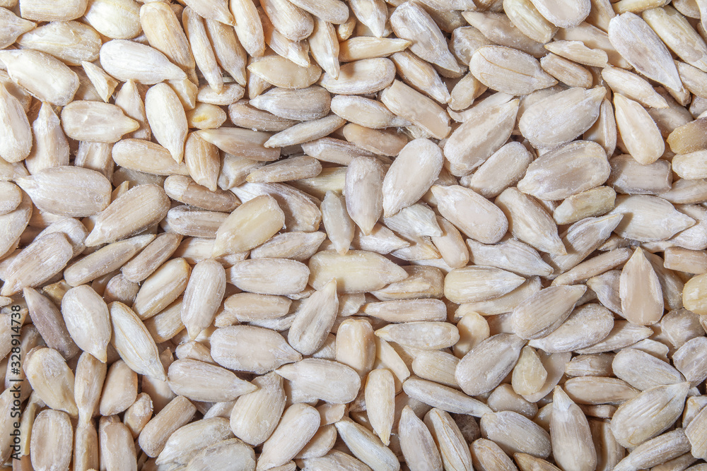 background of sunflower seeds, closeup, macrophotography background of sunflower seeds, closeup, macrophotography