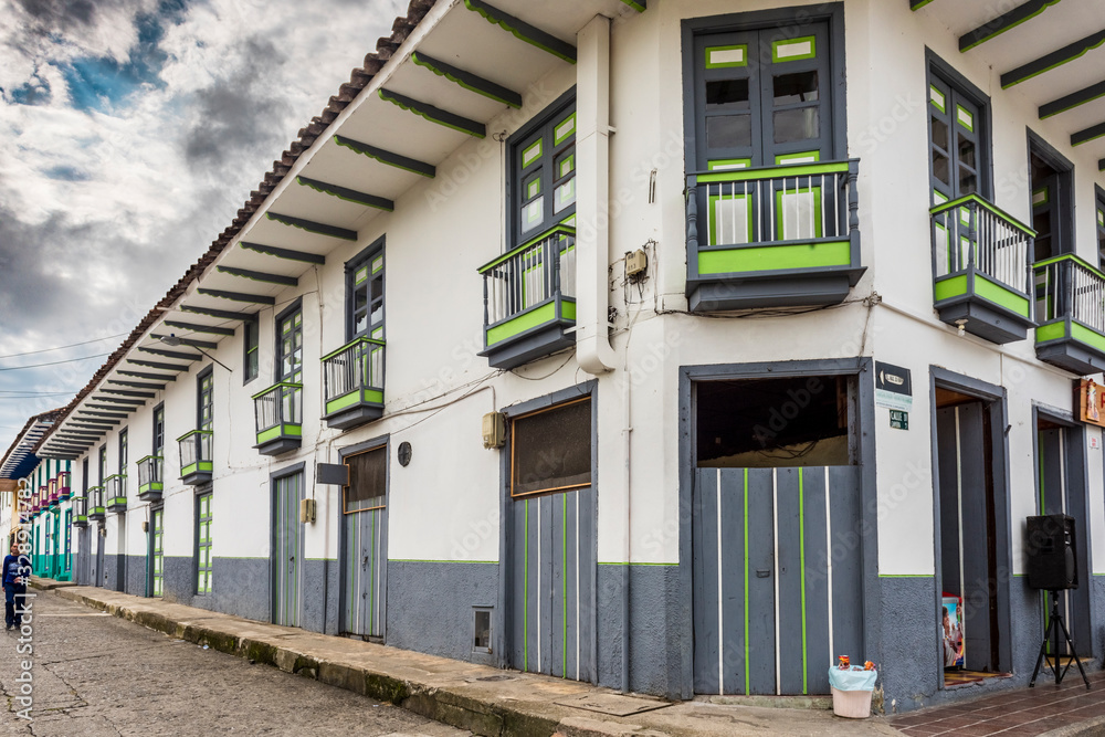 Street in  Marsella, Coffee zone, Colombia