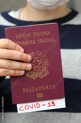 Milan - Lombardy and Milan red zone - government measure in favor of the isolation of areas affected by Coronavirus 2019 ncov - isolated Italy for airport closure - Italian passport