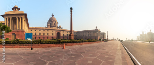 Rashtrapati Bhavan, the official residence of the President of India, New Dehli morning panorama photo