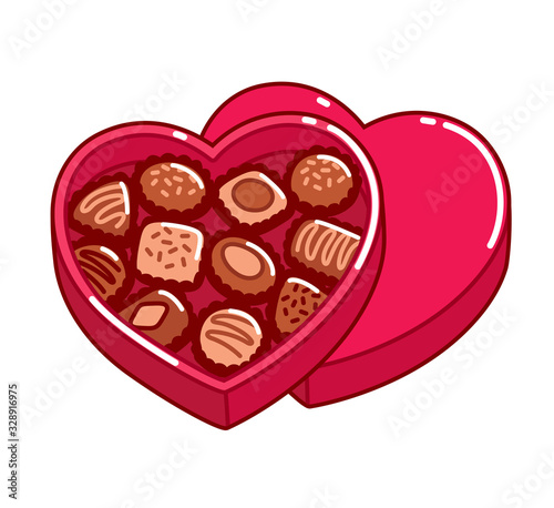 Heart shaped box of chocolates