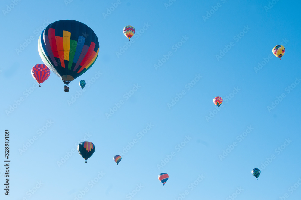 hot air balloons in the sky