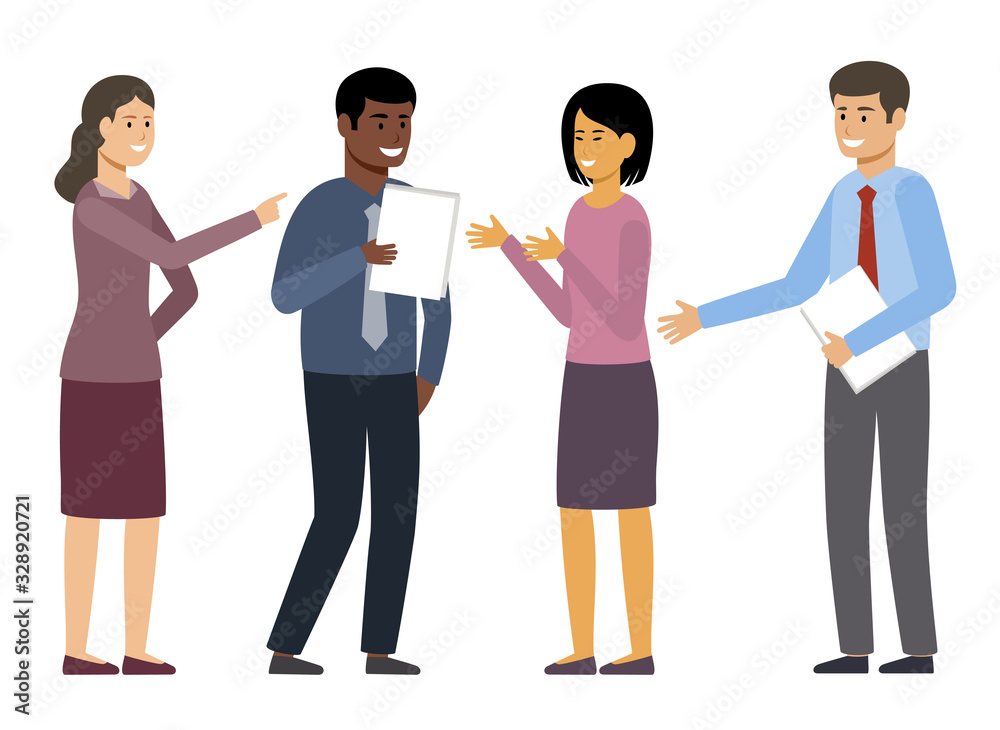 People of different nationalities are discussing. Business men and business women talking. Meeting People of different nationalities are discussing. Business men and business women talking. Meeting