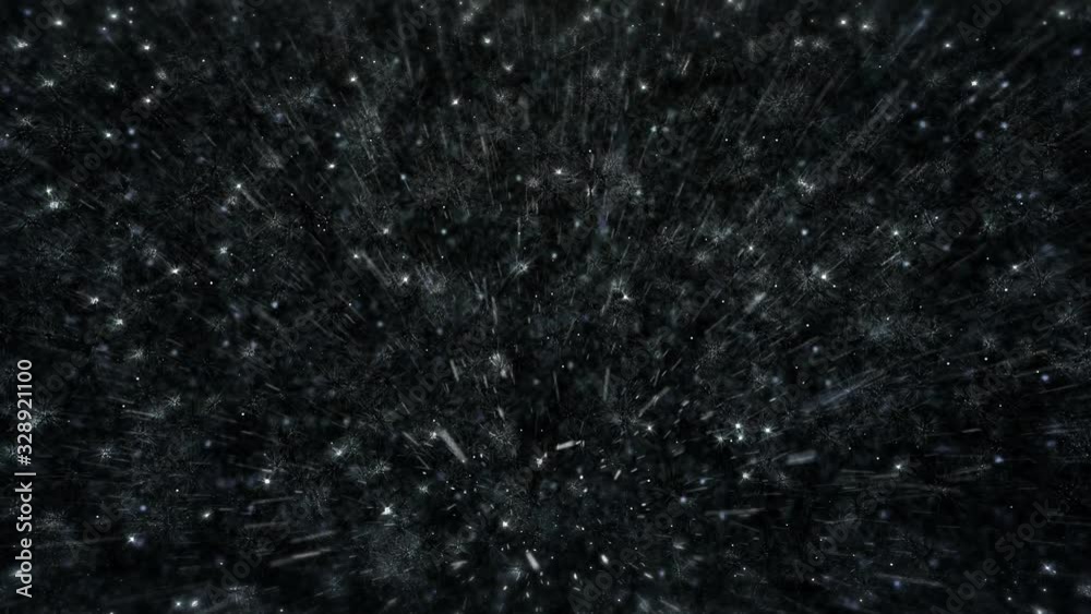 Rain on darkly background, falling raindrops