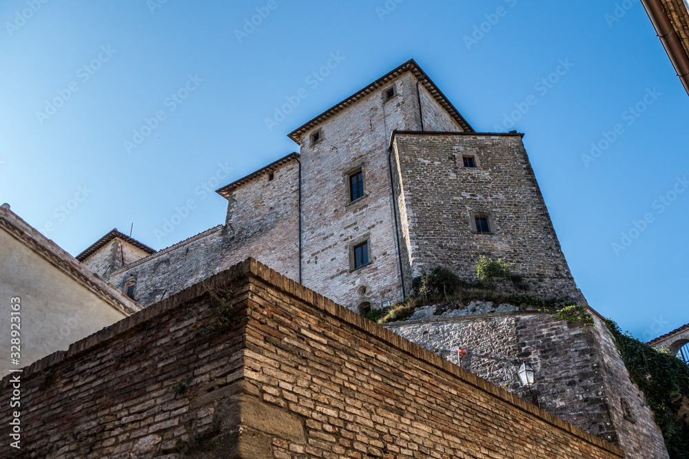 Historical center of Frontone with beautiful ancient houses Historical center of Frontone with beautiful ancient houses