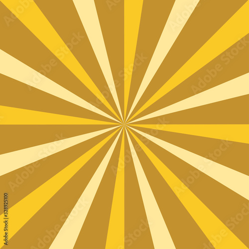 An abstract retro gold colored sunburst pattern background image.