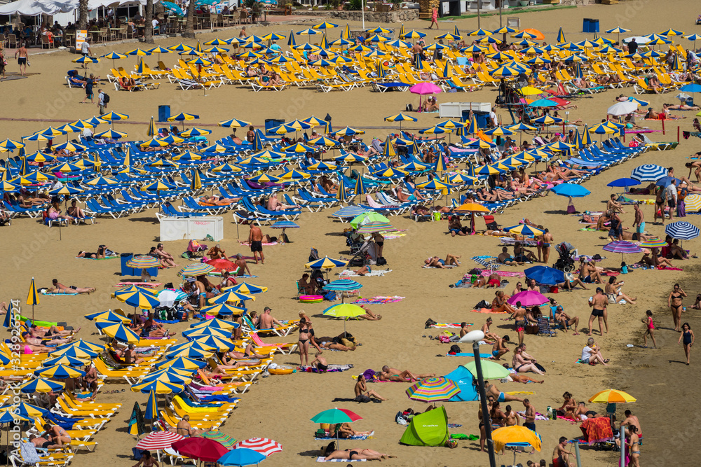 Beach sunny day at Puerto Rico, Gran Canaria Beach sunny day at Puerto Rico, Gran Canaria