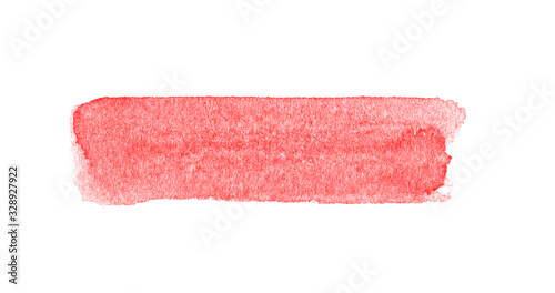 Abstract red watercolor isolated line
