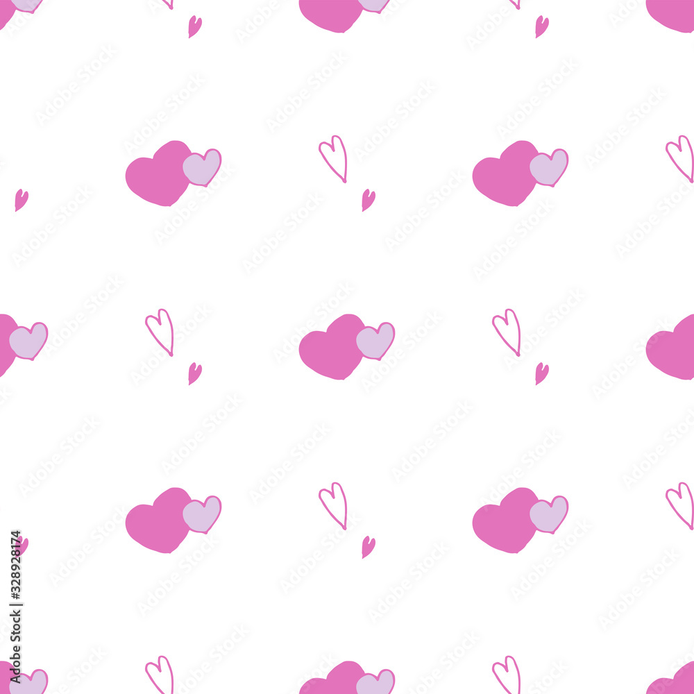 Abstract wedding for print design. Seamless Heart vector icon, love symbol. texture. Modern pattern background.