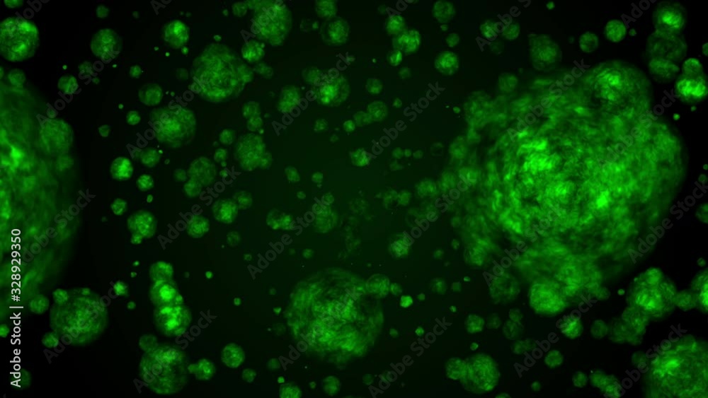Green Color Virus Infection Theme, Particle Background 4K 25FPS Green Color Virus Infection Theme, Particle Background 4K 25FPS