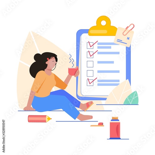 Checklist, to-do list vector illustration. List or notepad concept.