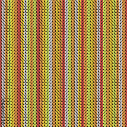 Handmade vertical stripes christmas knit 