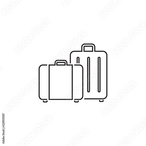 Travel, baggage, tourism, luggage, airport vector line icon