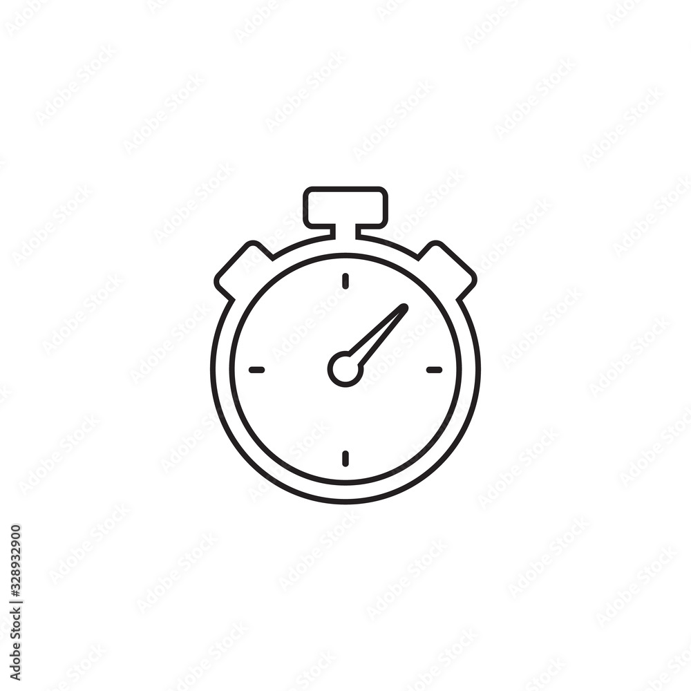 Chronometer timer isolated line icon. Vector in modern flat Chronometer timer isolated line icon. Vector in modern flat