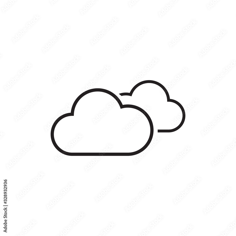 Clouds line icon, outline vector logo illustration, linear forecast pictogram isolated Clouds line icon, outline vector logo illustration, linear forecast pictogram isolated