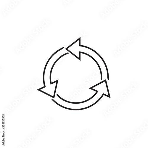 Circle arrows infographic template pie charts line icon.