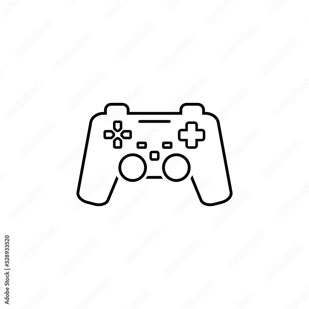 Game controller line icon. Vector illustration in modern flat Game controller line icon. Vector illustration in modern flat