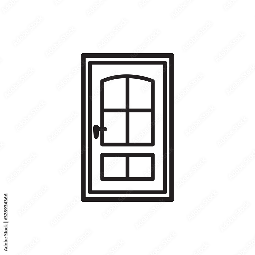 door vector icon, flat design best door icon door vector icon, flat design best door icon