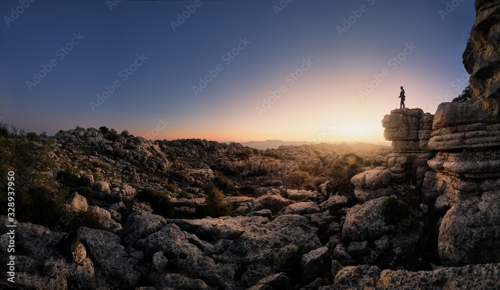 Obraz premium Sunset in Torcal de Antequera