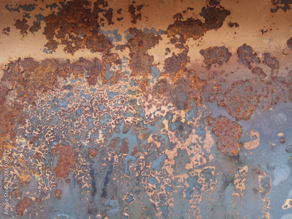 rusty and charred metal texture