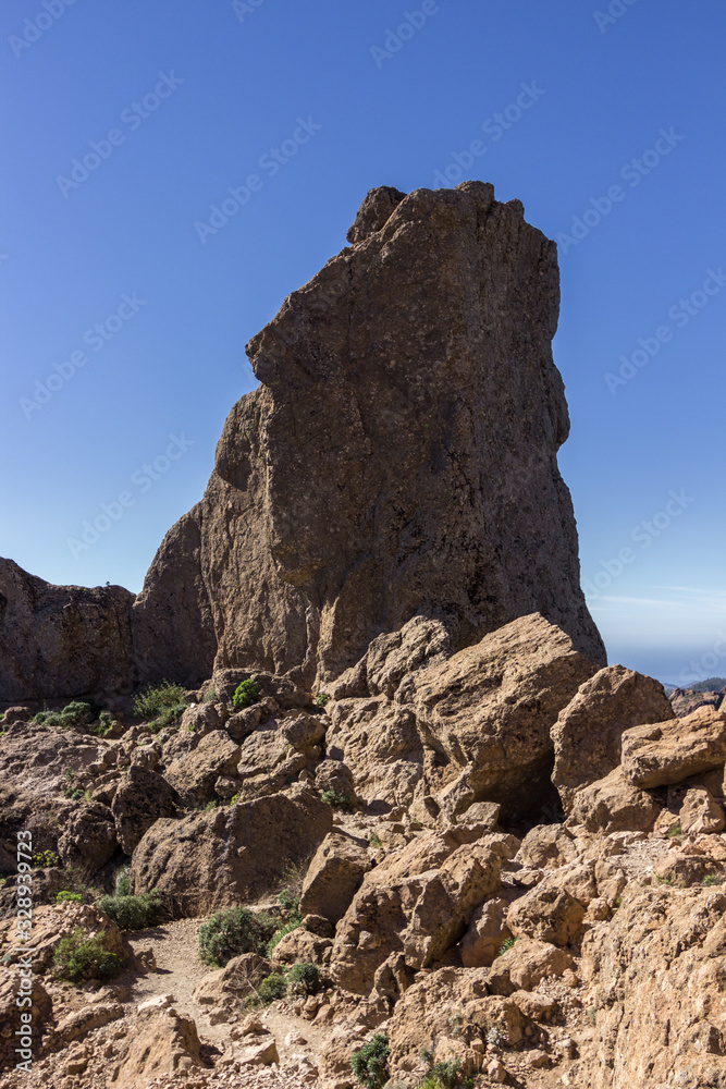 Views of Roque nublo and surrounding area (Gran Canary)