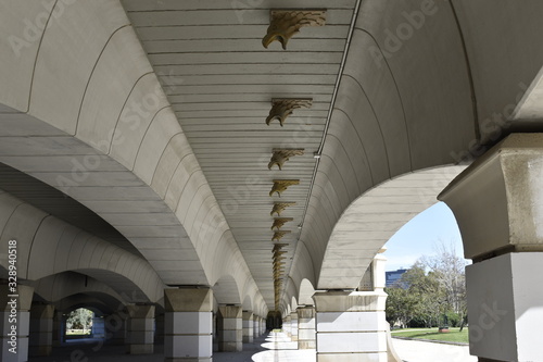 interior of modern bridge