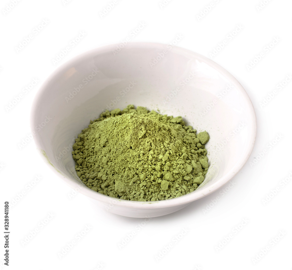 Matcha Tea in the bowl isolated on a white background. Matcha Tea in the bowl isolated on a white background.