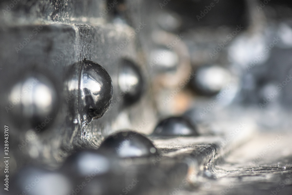 industrial bolted steel close up