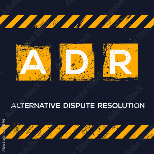 Creative logo , ADR mean (alternative dispute resolution) .
