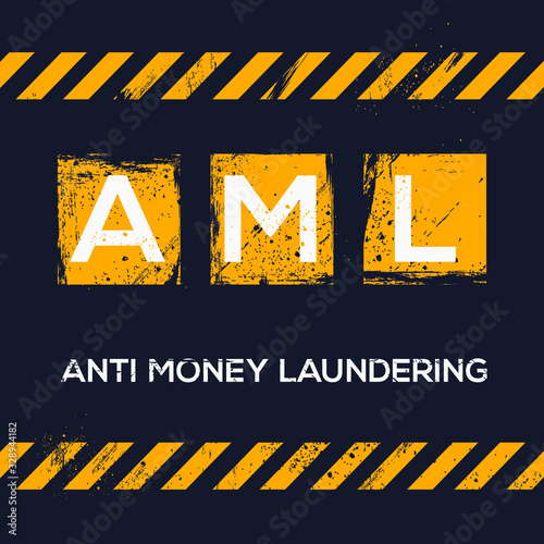 Creative logo , AML mean (anti money laundering) .