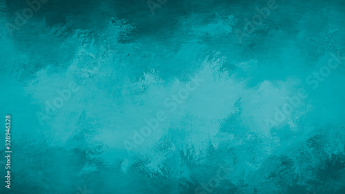 Turquoise modern banner concept. Turquoise grunge background. Gradient light to dark border colors, old vintage design illustration for websites © Александр Ковалёв