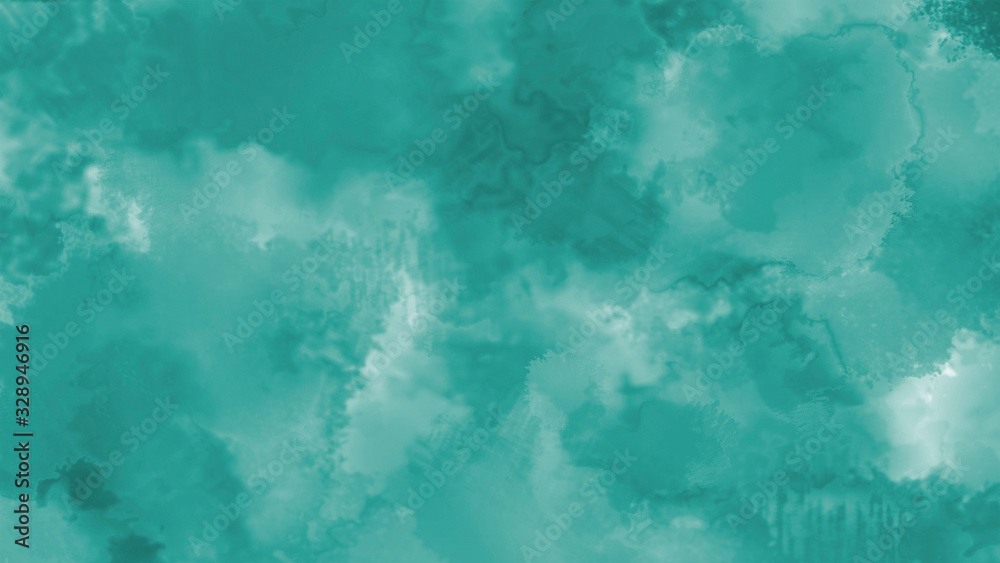 Turquoise grunge texture. Turquoise watercolor grunge abstract background for website and art project