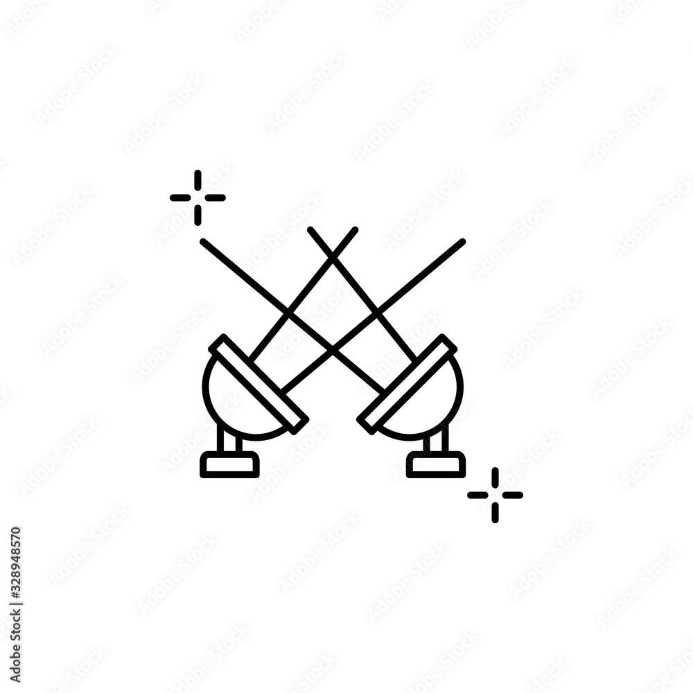 Spotlight icon. Simple line, outline vector elements of theatre for ui and ux, website or mobile application Spotlight icon. Simple line, outline vector elements of theatre for ui and ux, website or mobile application