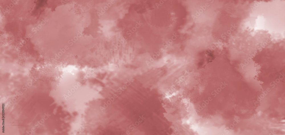 Abstract red watercolor background. Red grunge texture