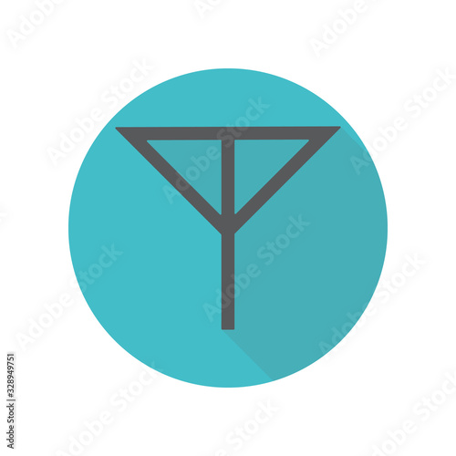 Electronic circuit symbol long shadow icon. Simple thin line, outline vector of restaurant icons for ui and ux, website or mobile application