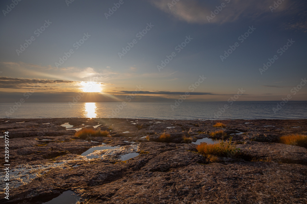 North Shore Lake Superior Morning Sun (4)