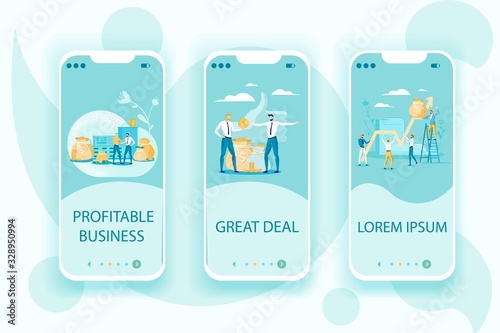 Profitable Business Partnership Mobile Pages Set