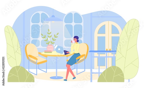 Business Woman on Terrace at Night with Laptop