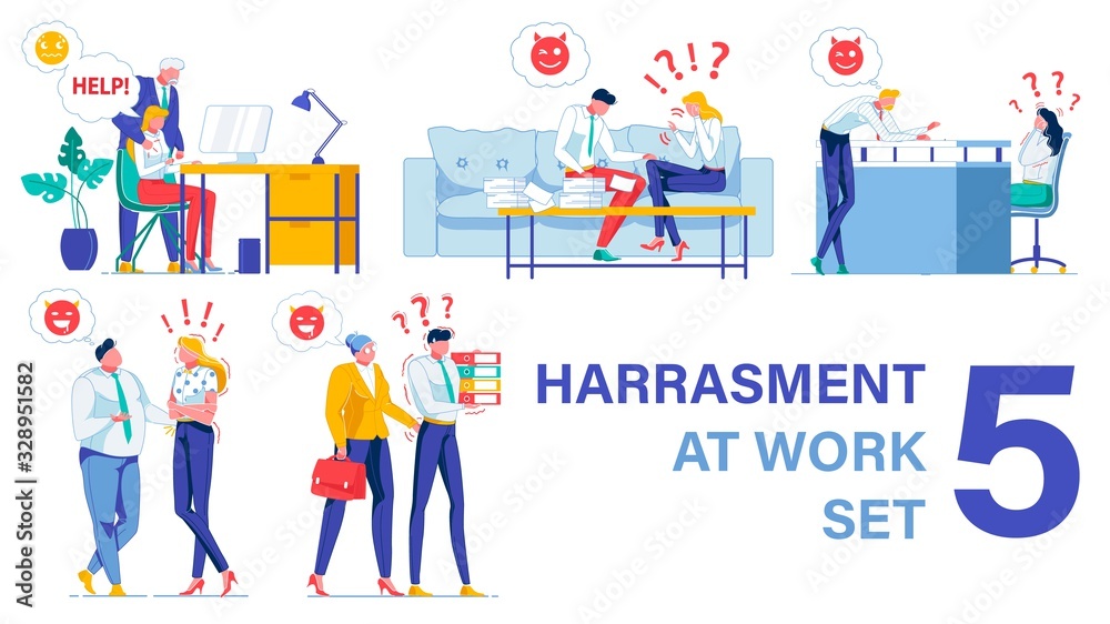 Harassment at Work. Five Typical Situations Set