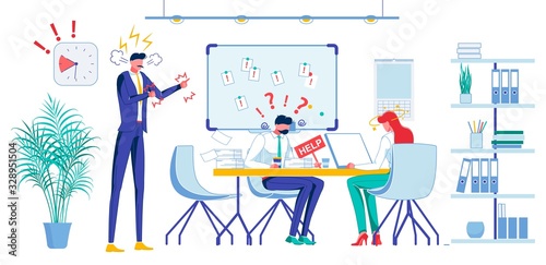 Deadline, Time Limit Flat Vector Illustration