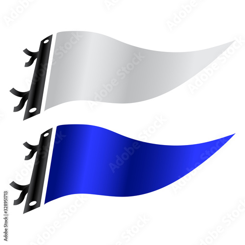 Blue and White Pennant Set