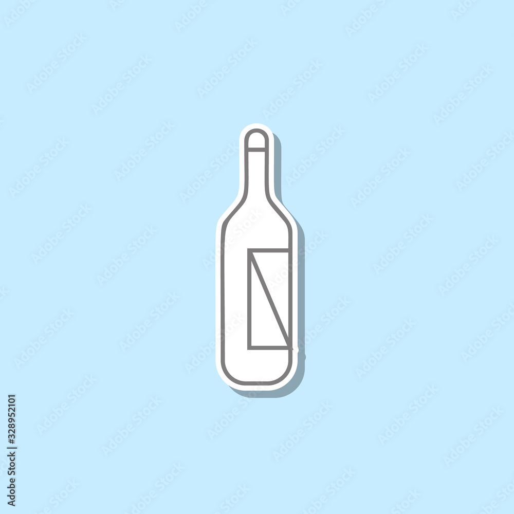 Bottle sticker icon. Simple thin line, outline vector of web icons for ui and ux, website or mobile application Bottle sticker icon. Simple thin line, outline vector of web icons for ui and ux, website or mobile application