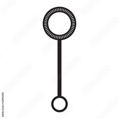 Bubble Wand Black and White Isolated