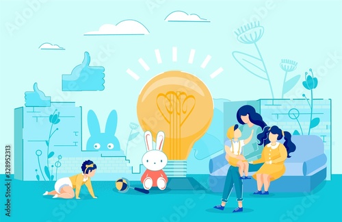 Happy Motherhood Experience Vector Illustration