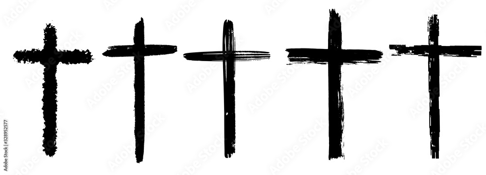 Collection of crosses for your design. Christianity. Christian symbol. Vector illustration
