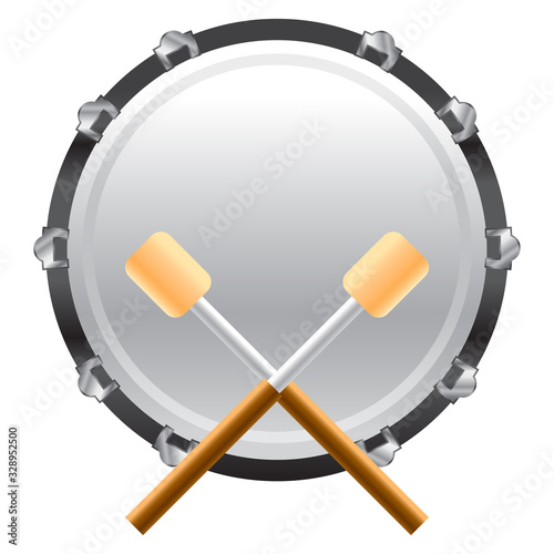 bass drum marching band illustration