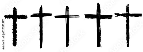 Obraz na plátne Collection of crosses for your design