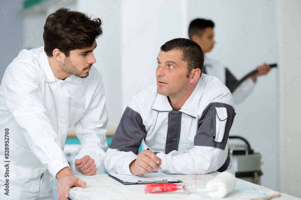 portrait of apprentice painter with mentor portrait of apprentice painter with mentor